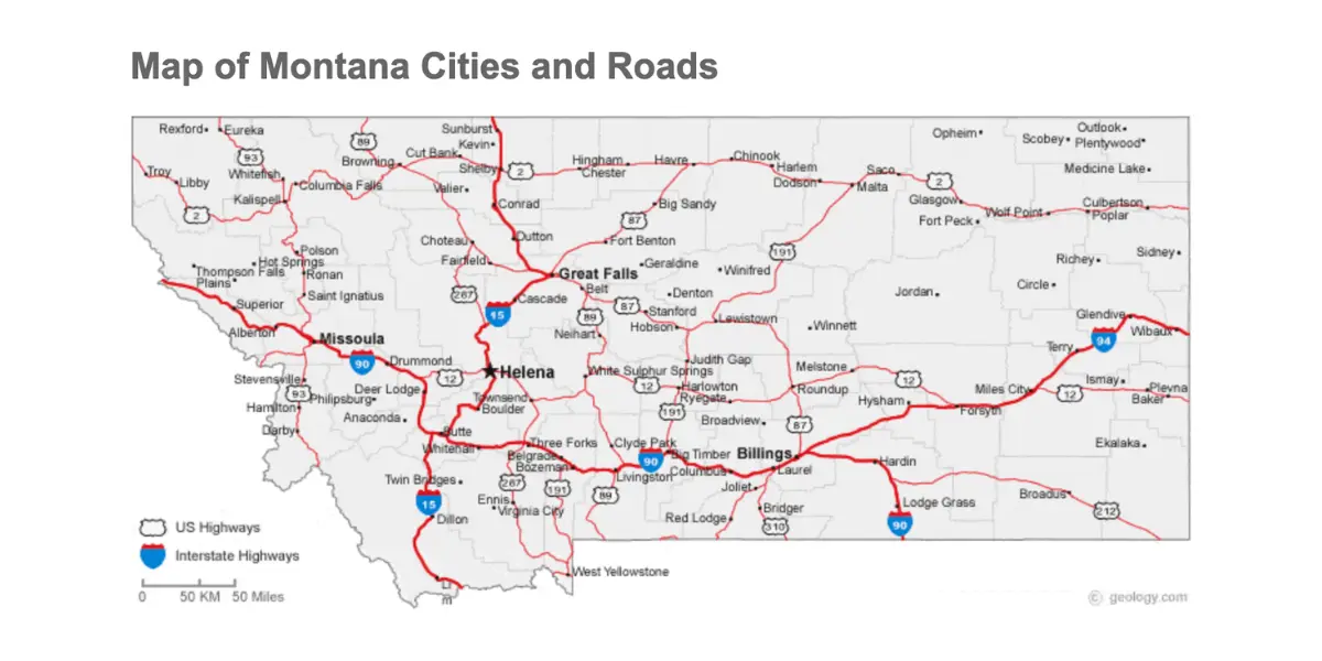 Map of Montana